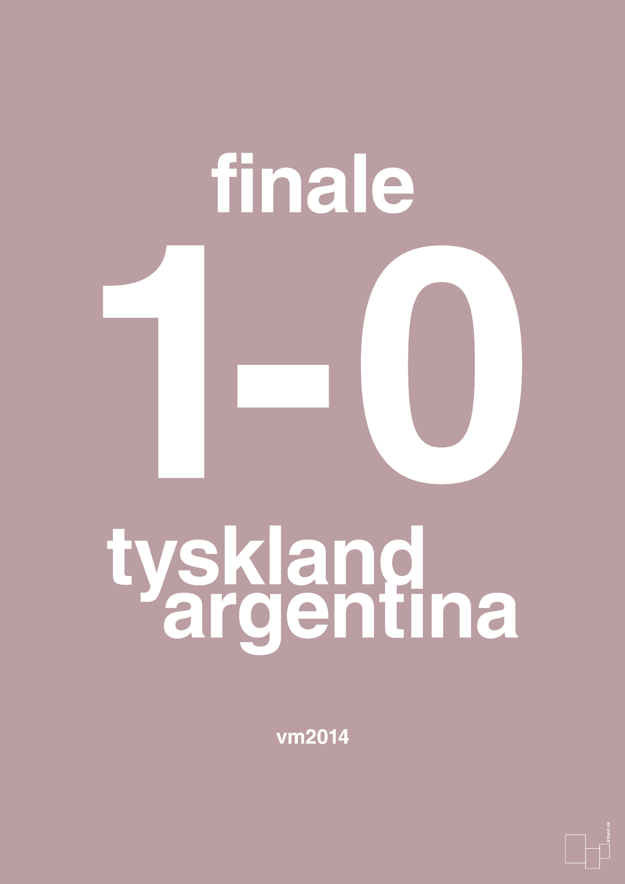 resultat for fodbold vm finalen i 2014 - Plakat med Sport & Fritid i Light Rose