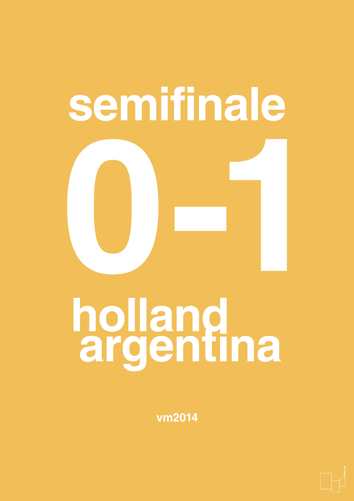 resultat for fodbold vm semifinale A i 2014 - Plakat med Sport & Fritid i Honeycomb