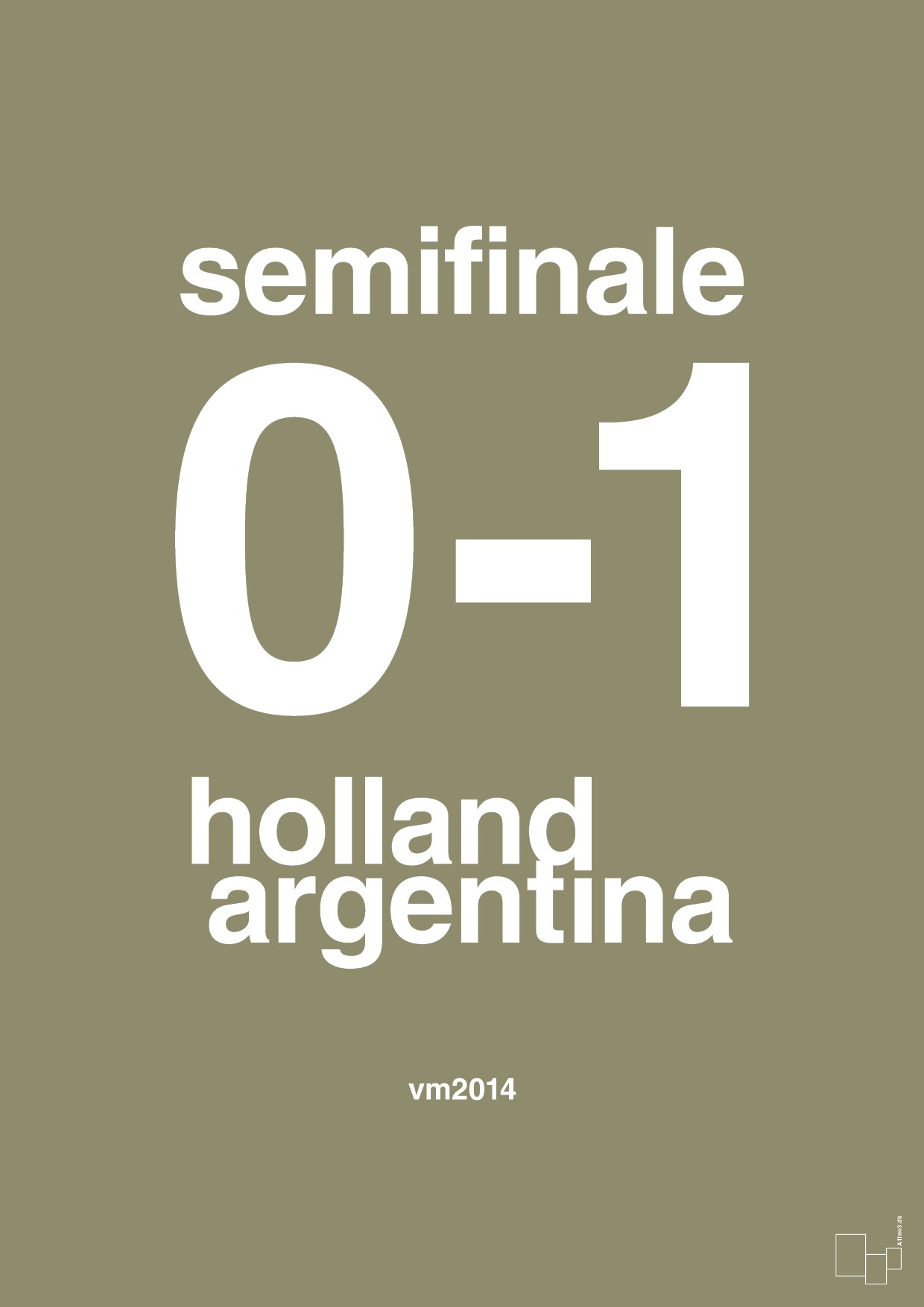 resultat for fodbold vm semifinale A i 2014 - Plakat med Sport & Fritid i Misty Forrest