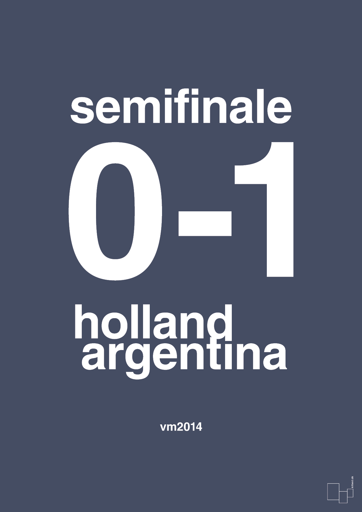 resultat for fodbold vm semifinale A i 2014 - Plakat med Sport & Fritid i Petrol