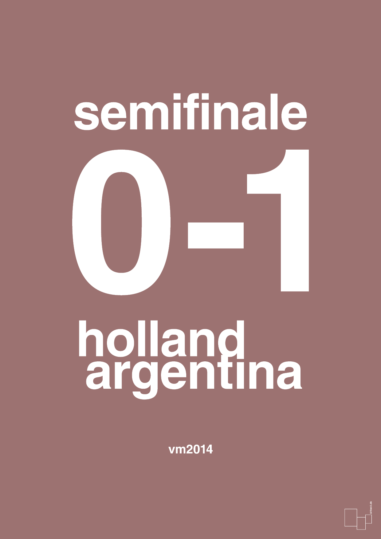 resultat for fodbold vm semifinale A i 2014 - Plakat med Sport & Fritid i Plum