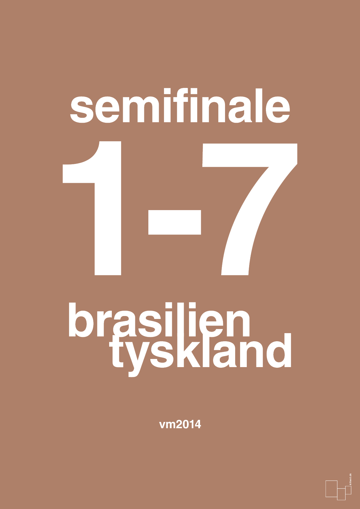 resultat for fodbold vm semifinale B i 2014 - Plakat med Sport & Fritid i Cider Spice