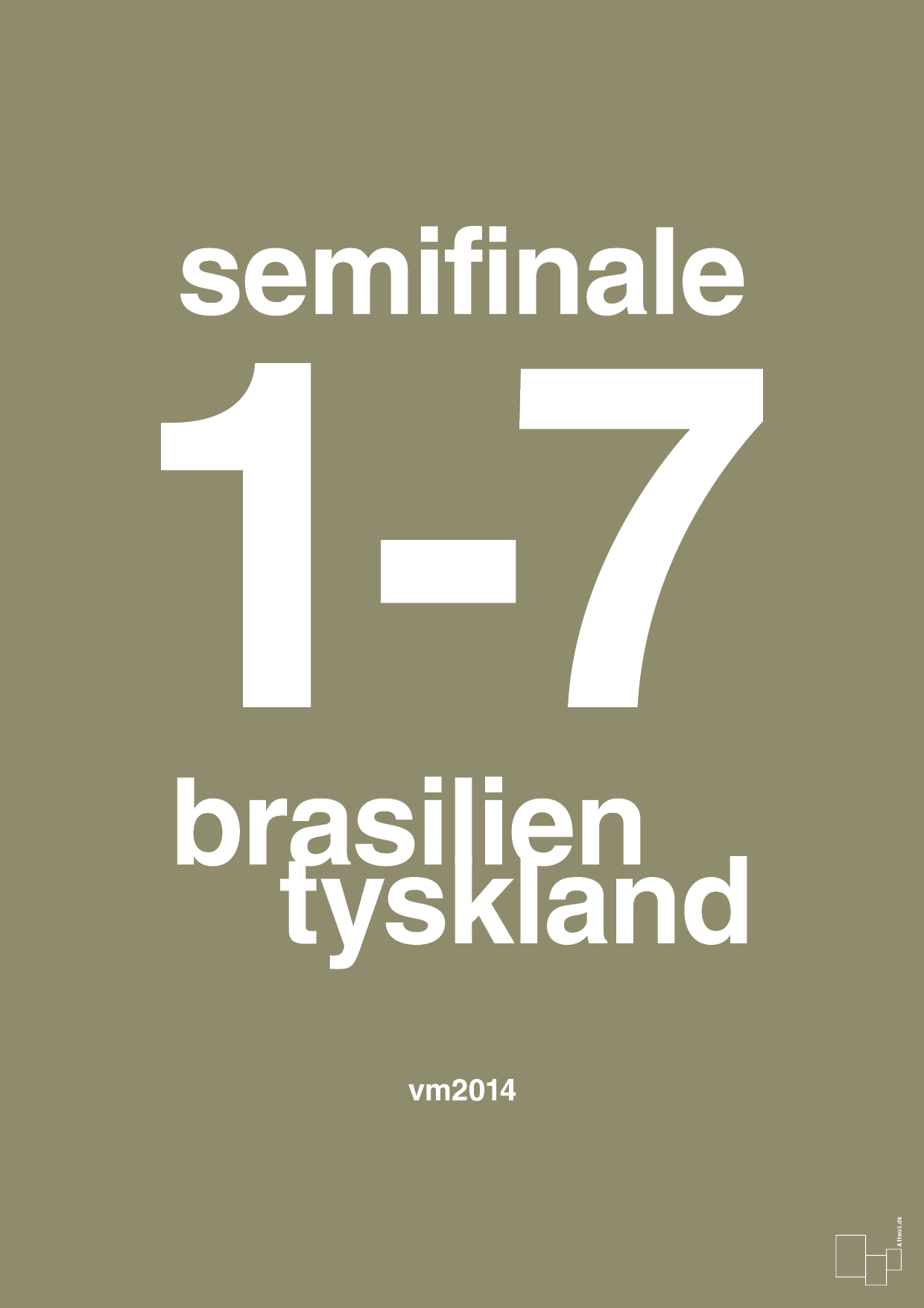 resultat for fodbold vm semifinale B i 2014 - Plakat med Sport & Fritid i Misty Forrest