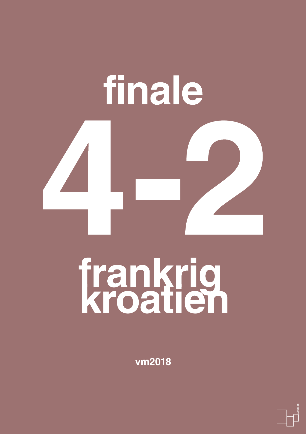 resultat for fodbold vm finalen i 2018 - Plakat med Sport & Fritid i Plum