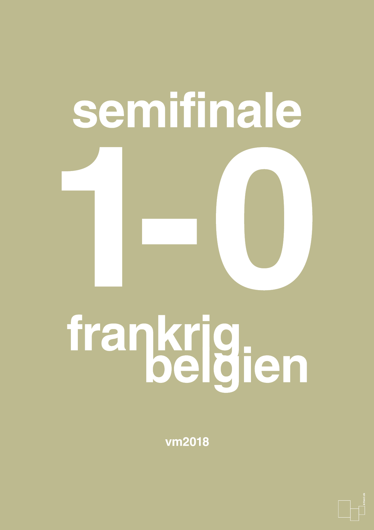 resultat for fodbold vm semifinale B i 2018 - Plakat med Sport & Fritid i Back to Nature
