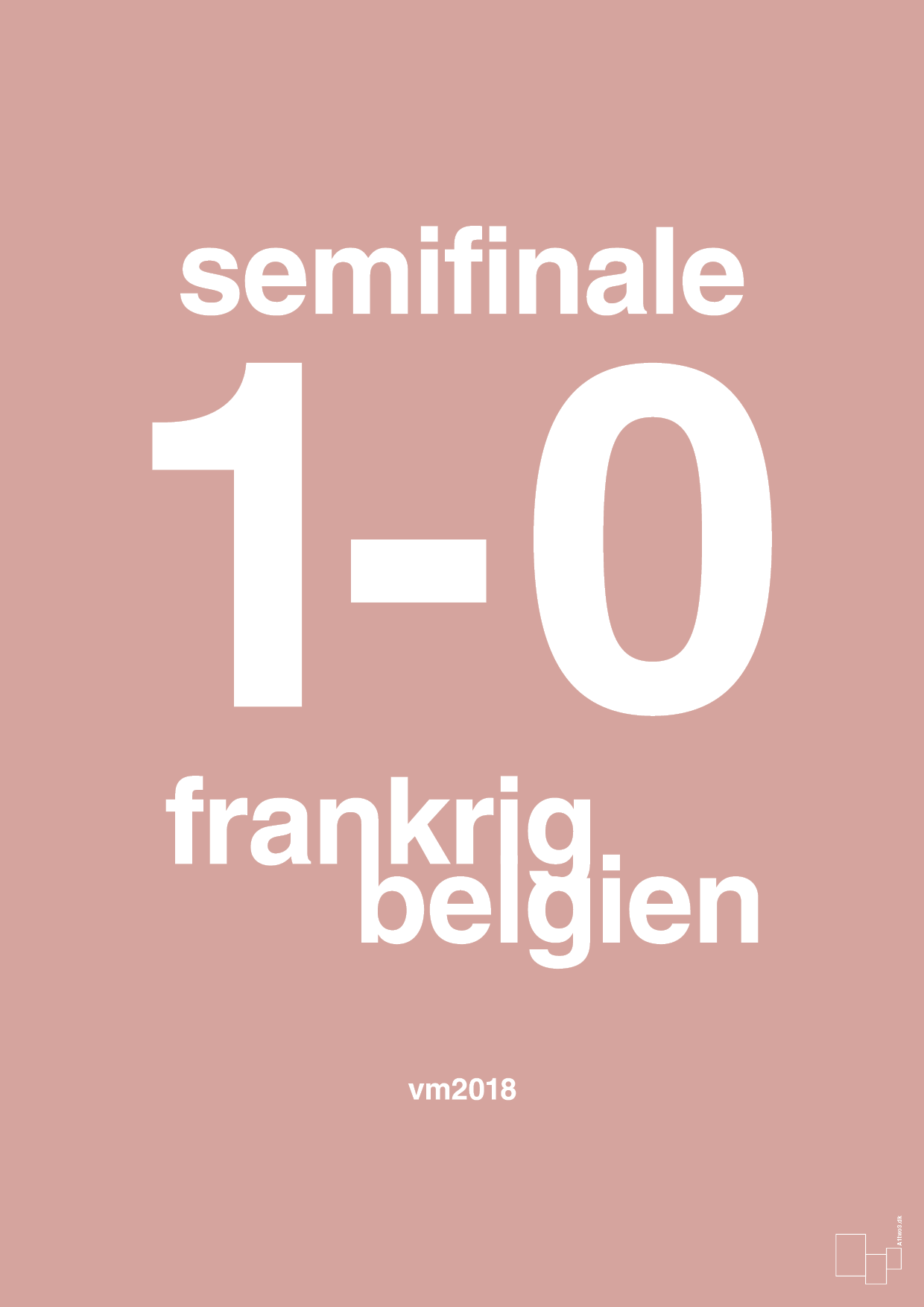 resultat for fodbold vm semifinale B i 2018 - Plakat med Sport & Fritid i Bubble Shell