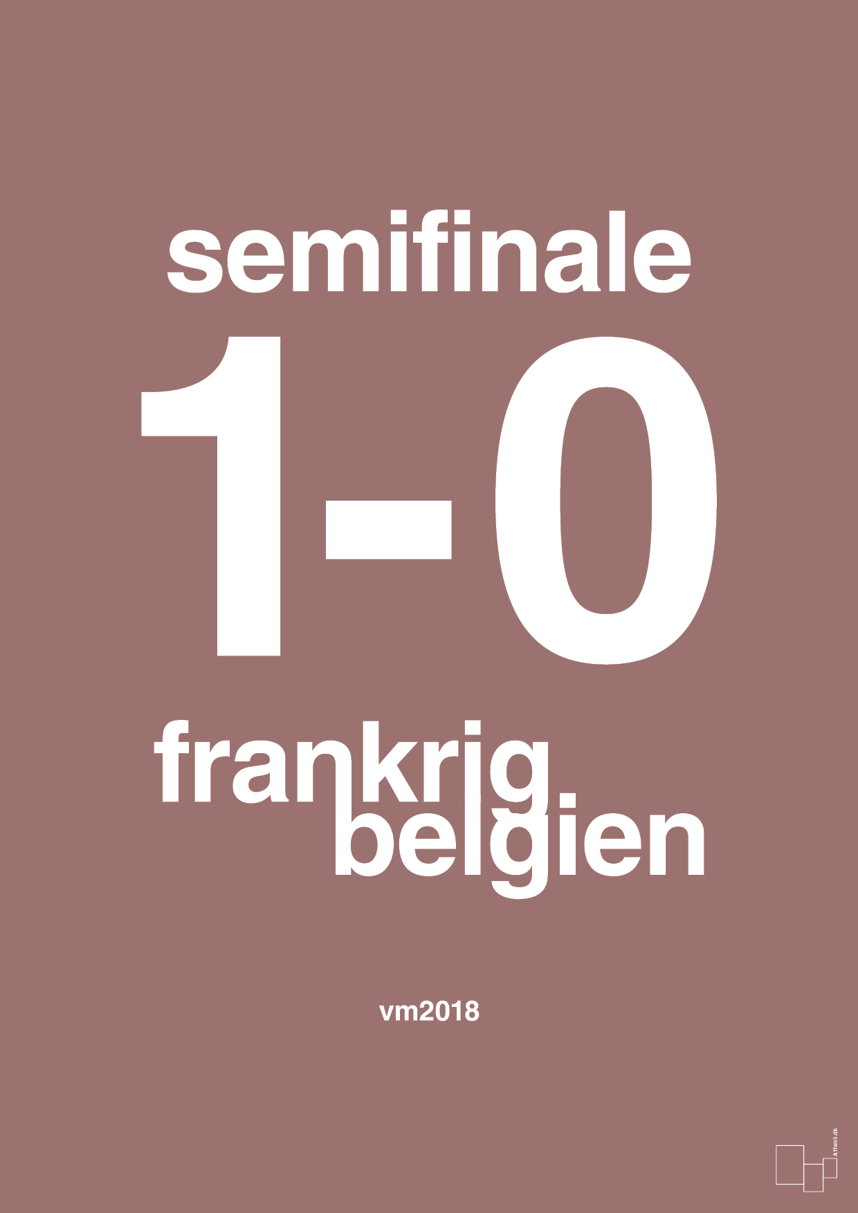 resultat for fodbold vm semifinale B i 2018 - Plakat med Sport & Fritid i Plum