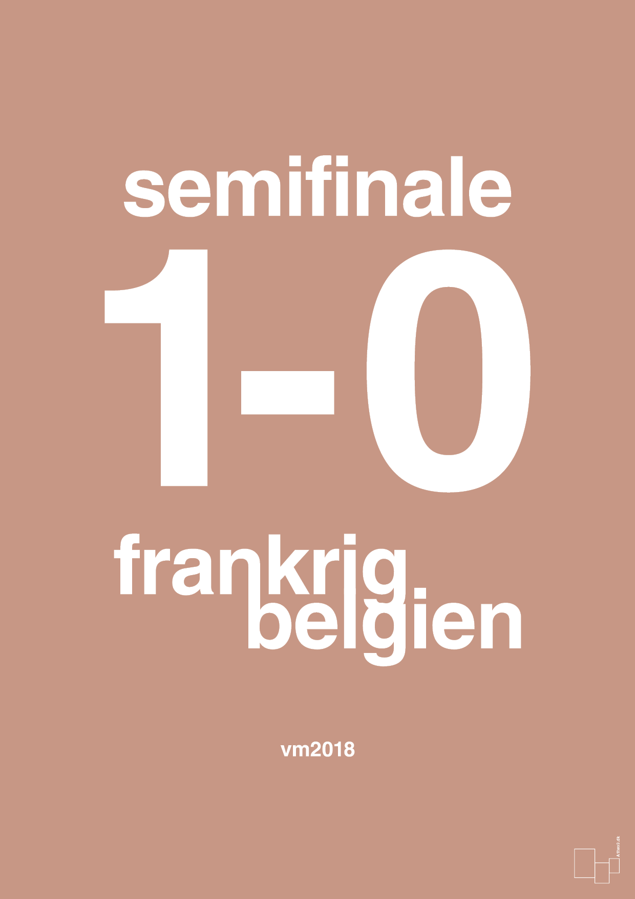 resultat for fodbold vm semifinale B i 2018 - Plakat med Sport & Fritid i Powder
