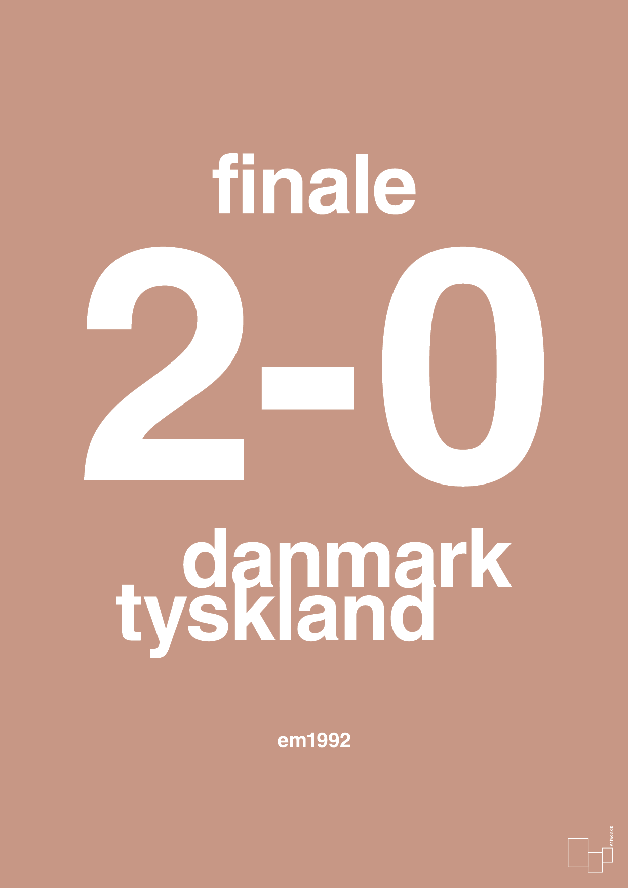 resultat for fodbold em finalen i 1992 - Plakat med Sport & Fritid i Powder