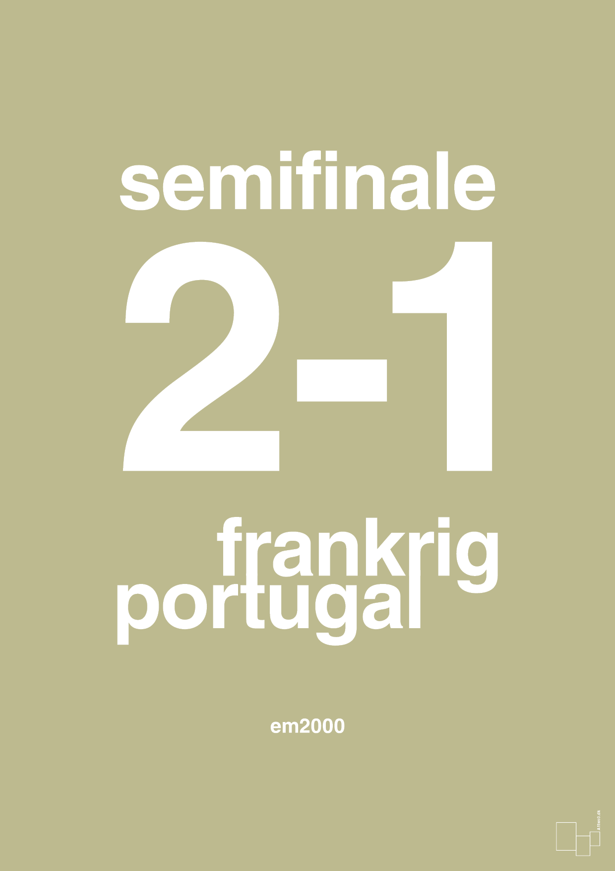 resultat for fodbold em semifinale B i 2000 - Plakat med Sport & Fritid i Back to Nature