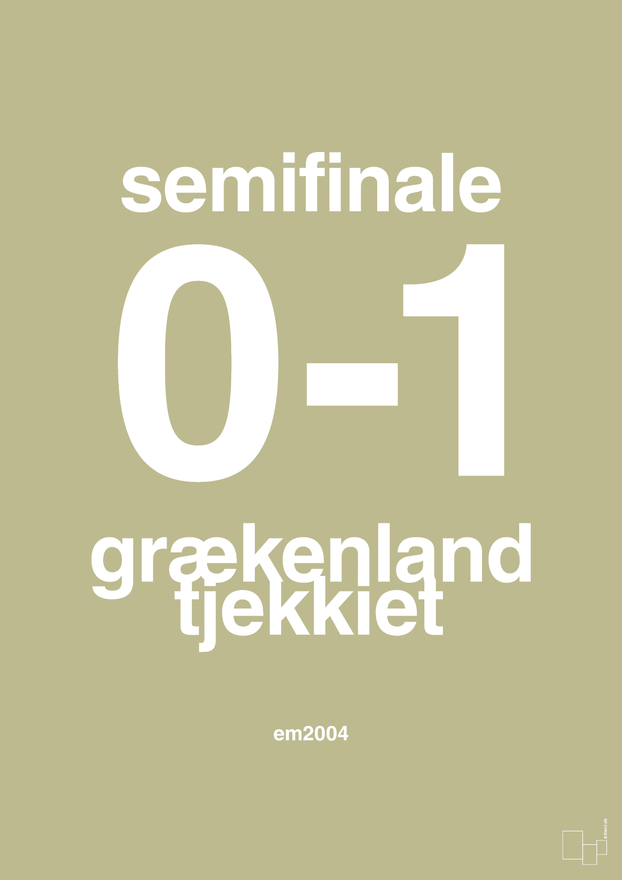 resultat for fodbold em semifinale A i 2004 - Plakat med Sport & Fritid i Back to Nature