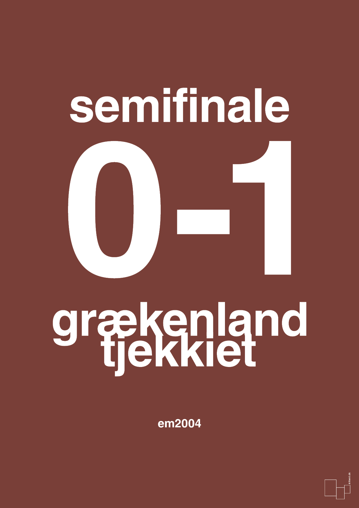 resultat for fodbold em semifinale A i 2004 - Plakat med Sport & Fritid i Red Pepper
