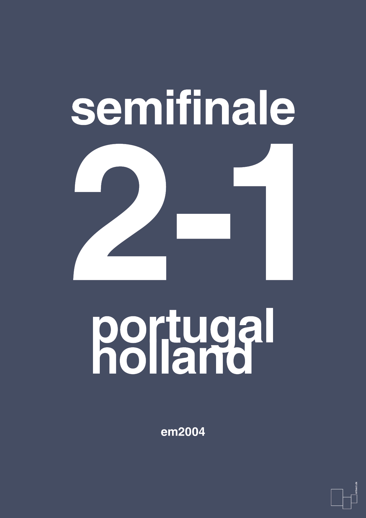resultat for fodbold em semifinale B i 2004 - Plakat med Sport & Fritid i Petrol