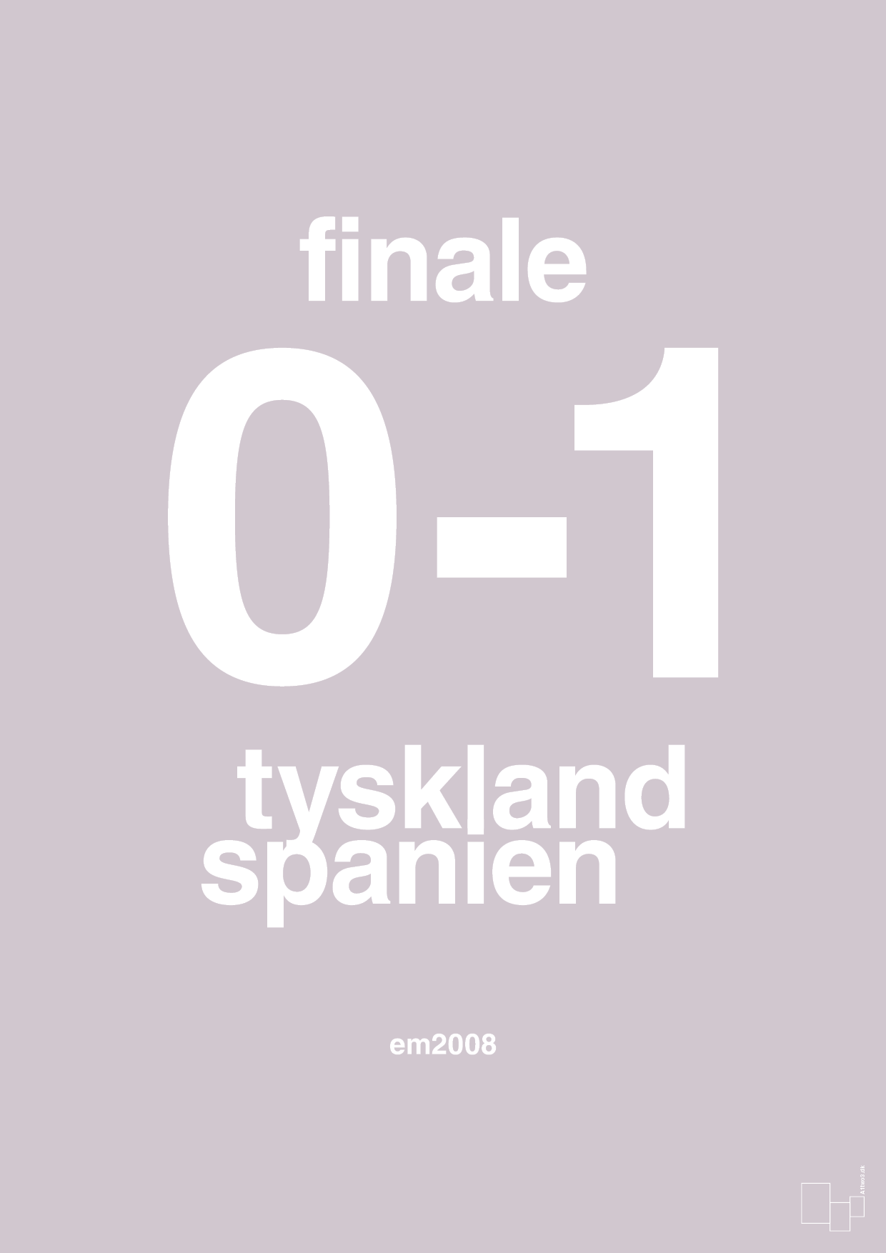 resultat for fodbold em finalen i 2008 - Plakat med Sport & Fritid i Dusty Lilac