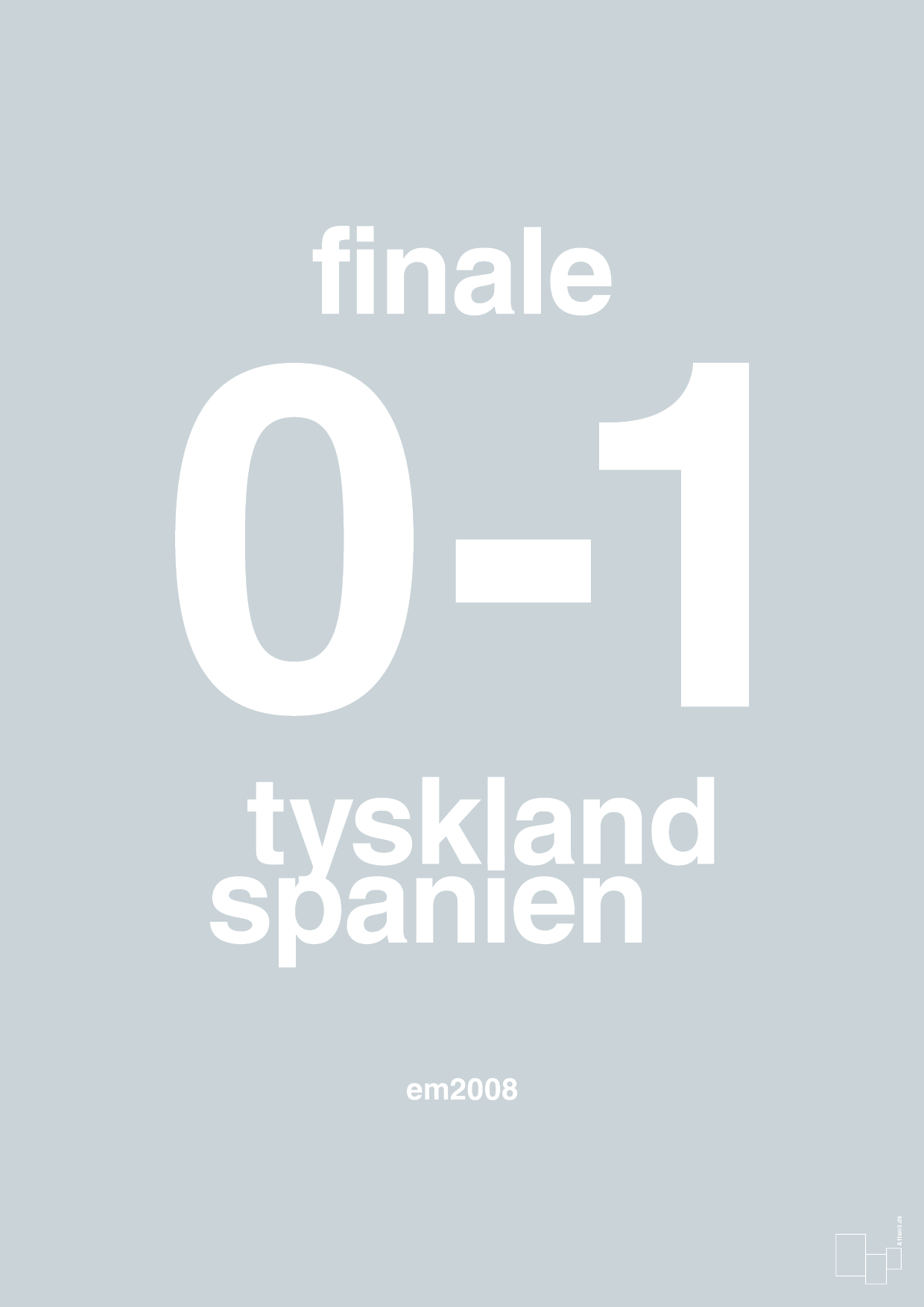 resultat for fodbold em finalen i 2008 - Plakat med Sport & Fritid i Light Drizzle