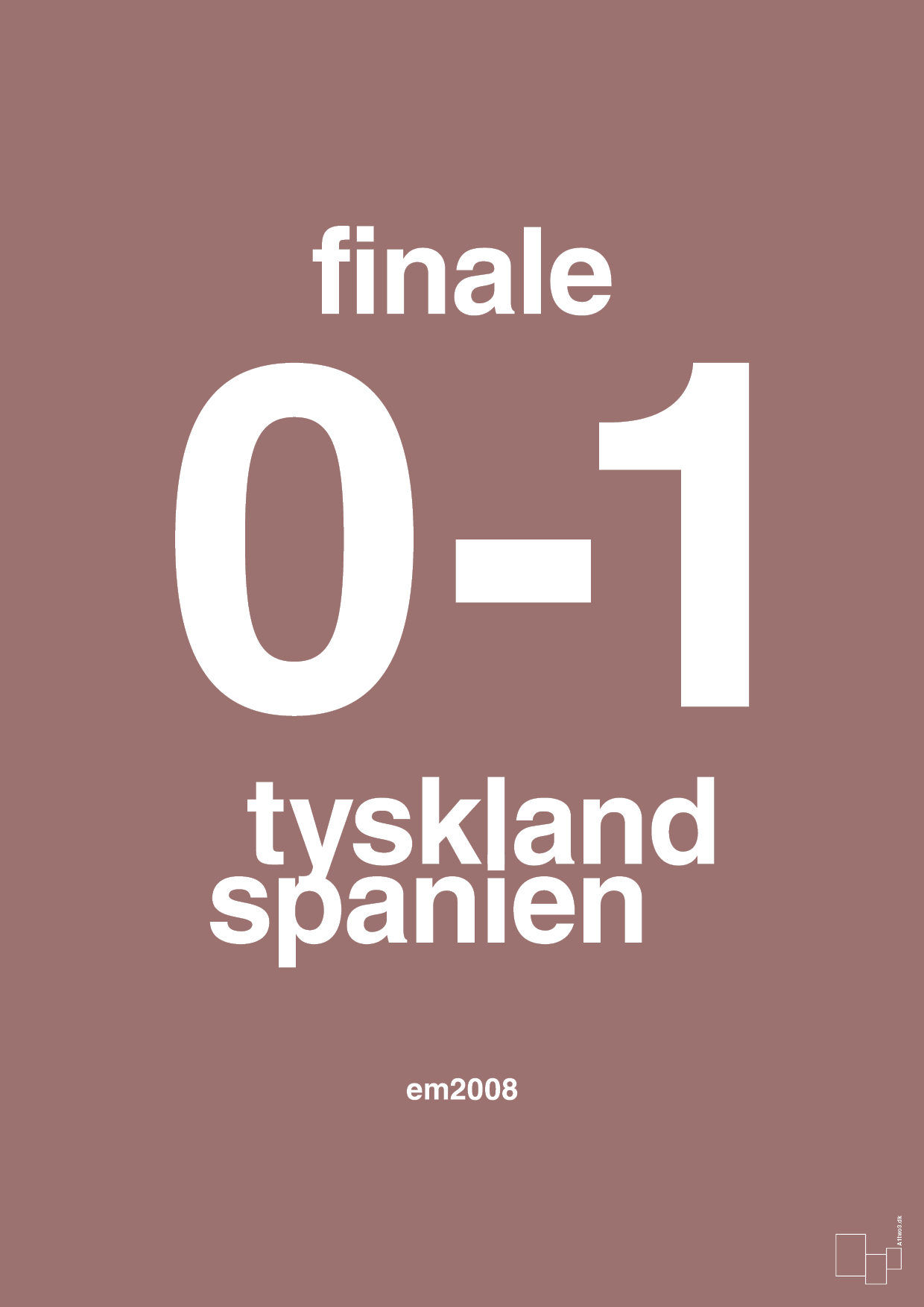 resultat for fodbold em finalen i 2008 - Plakat med Sport & Fritid i Plum