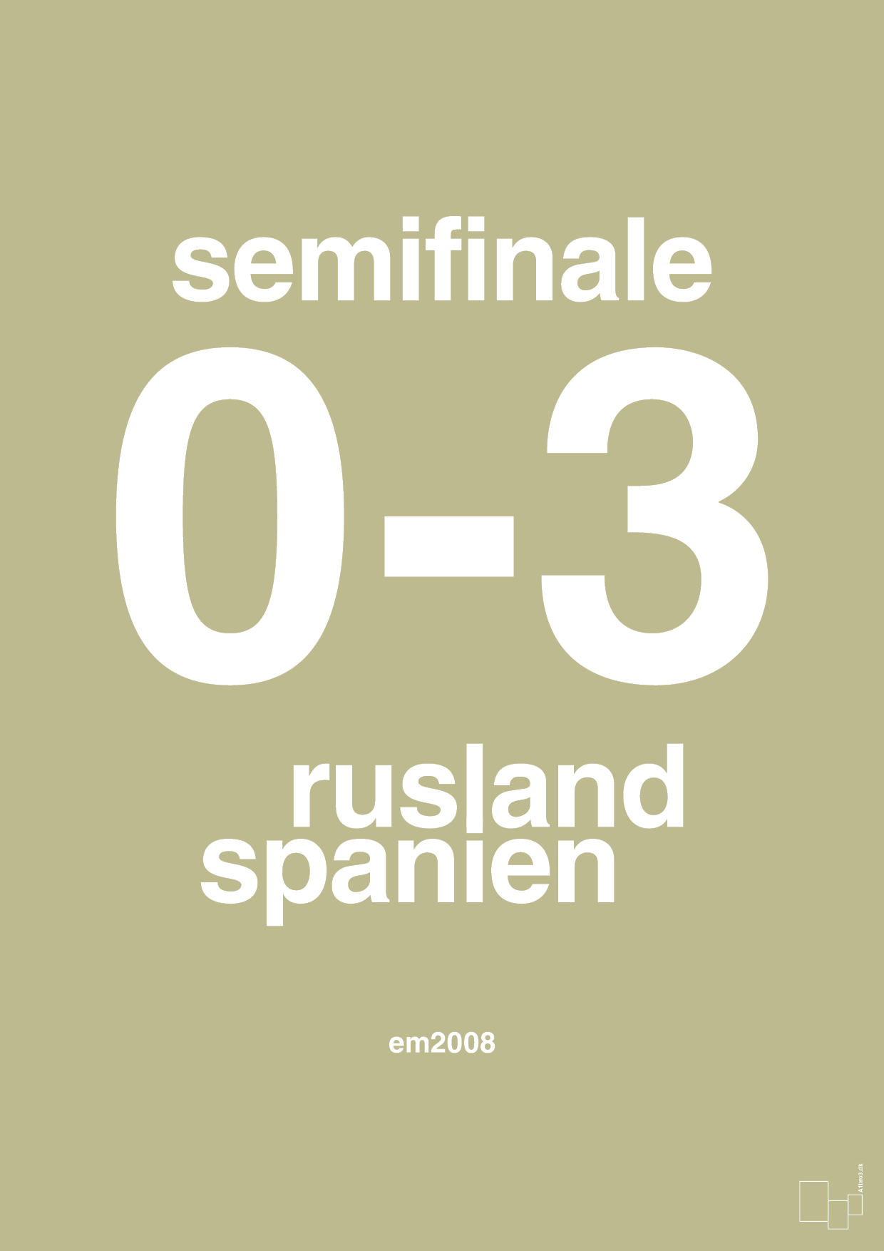 resultat for fodbold em semifinale A i 2008 - Plakat med Sport & Fritid i Back to Nature