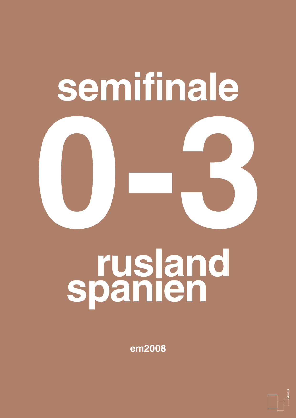 resultat for fodbold em semifinale A i 2008 - Plakat med Sport & Fritid i Cider Spice
