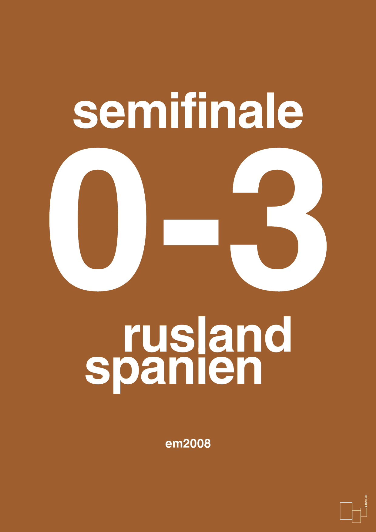 resultat for fodbold em semifinale A i 2008 - Plakat med Sport & Fritid i Cognac
