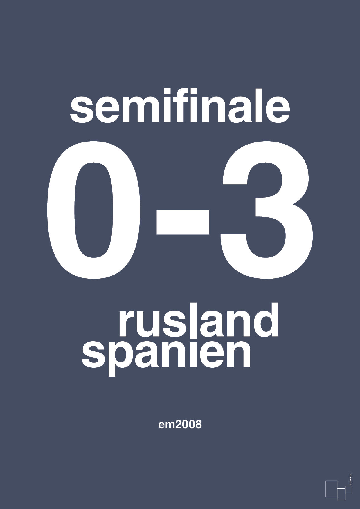 resultat for fodbold em semifinale A i 2008 - Plakat med Sport & Fritid i Petrol