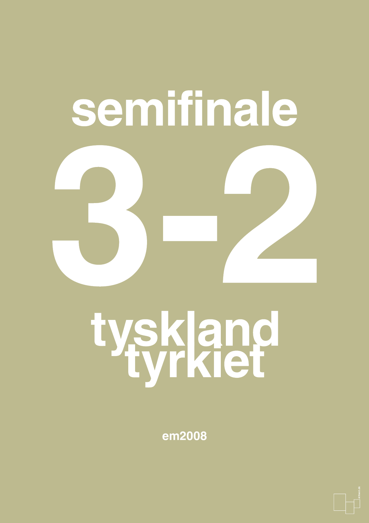 resultat for fodbold em semifinale B i 2008 - Plakat med Sport & Fritid i Back to Nature