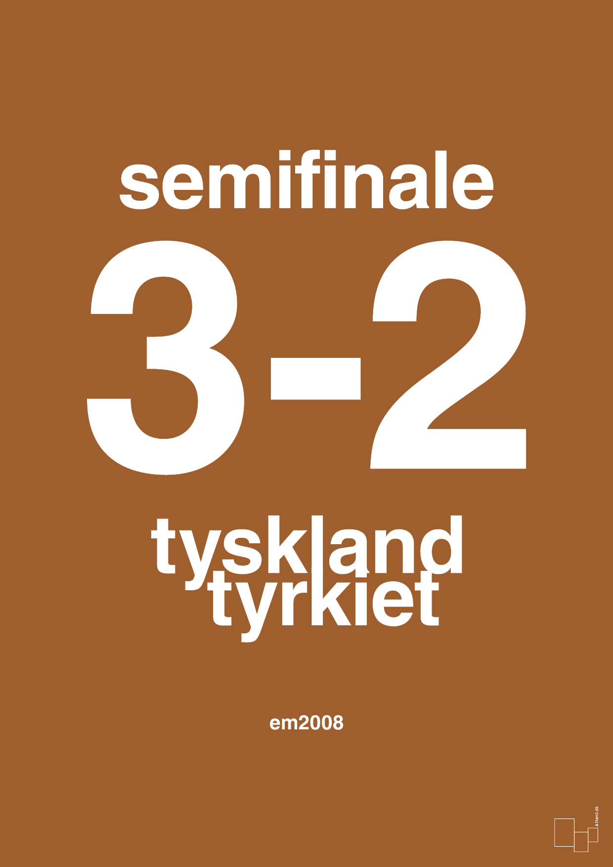 resultat for fodbold em semifinale B i 2008 - Plakat med Sport & Fritid i Cognac