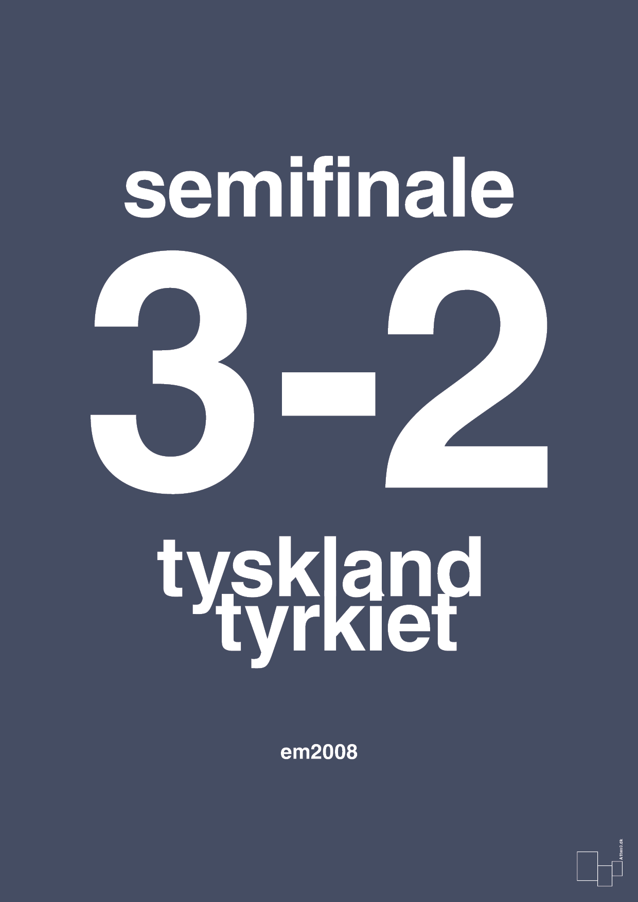 resultat for fodbold em semifinale B i 2008 - Plakat med Sport & Fritid i Petrol