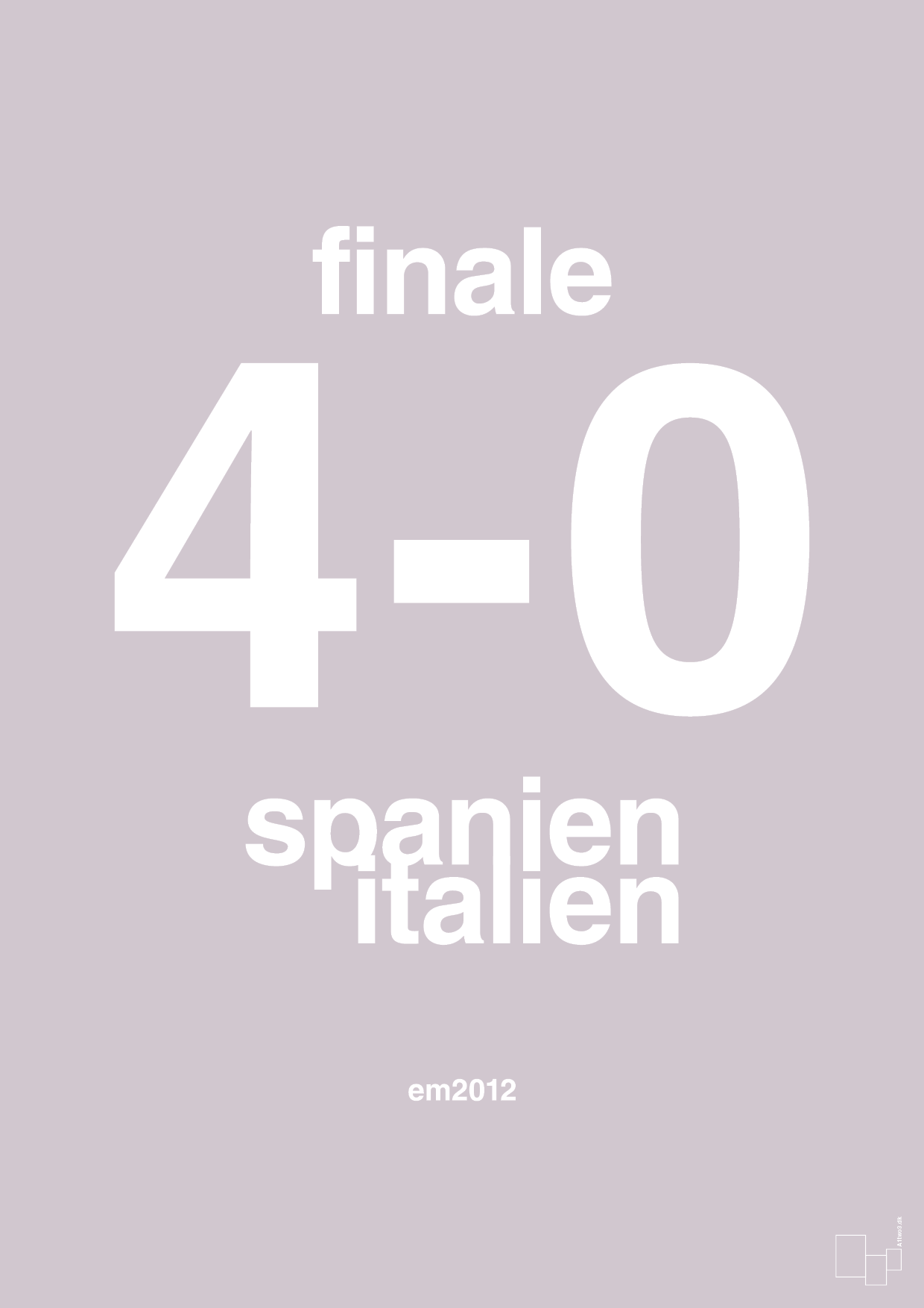 resultat for fodbold em finalen i 2012 - Plakat med Sport & Fritid i Dusty Lilac