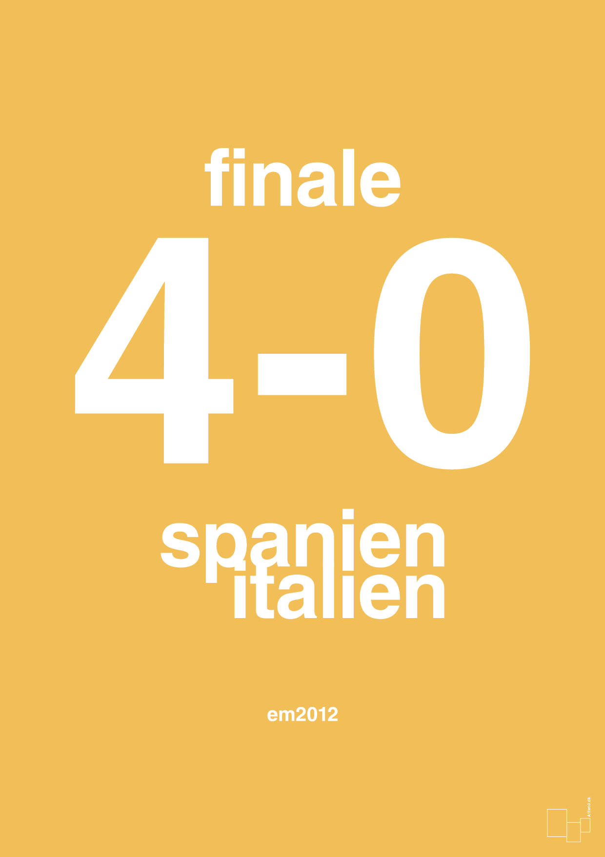 resultat for fodbold em finalen i 2012 - Plakat med Sport & Fritid i Honeycomb