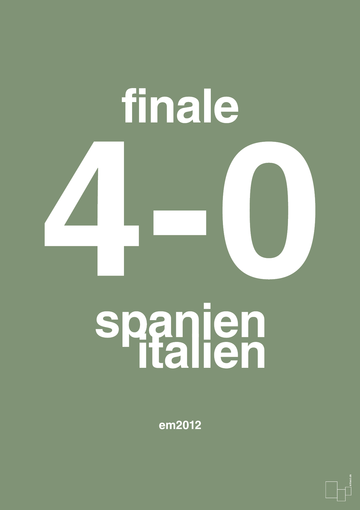 resultat for fodbold em finalen i 2012 - Plakat med Sport & Fritid i Jade
