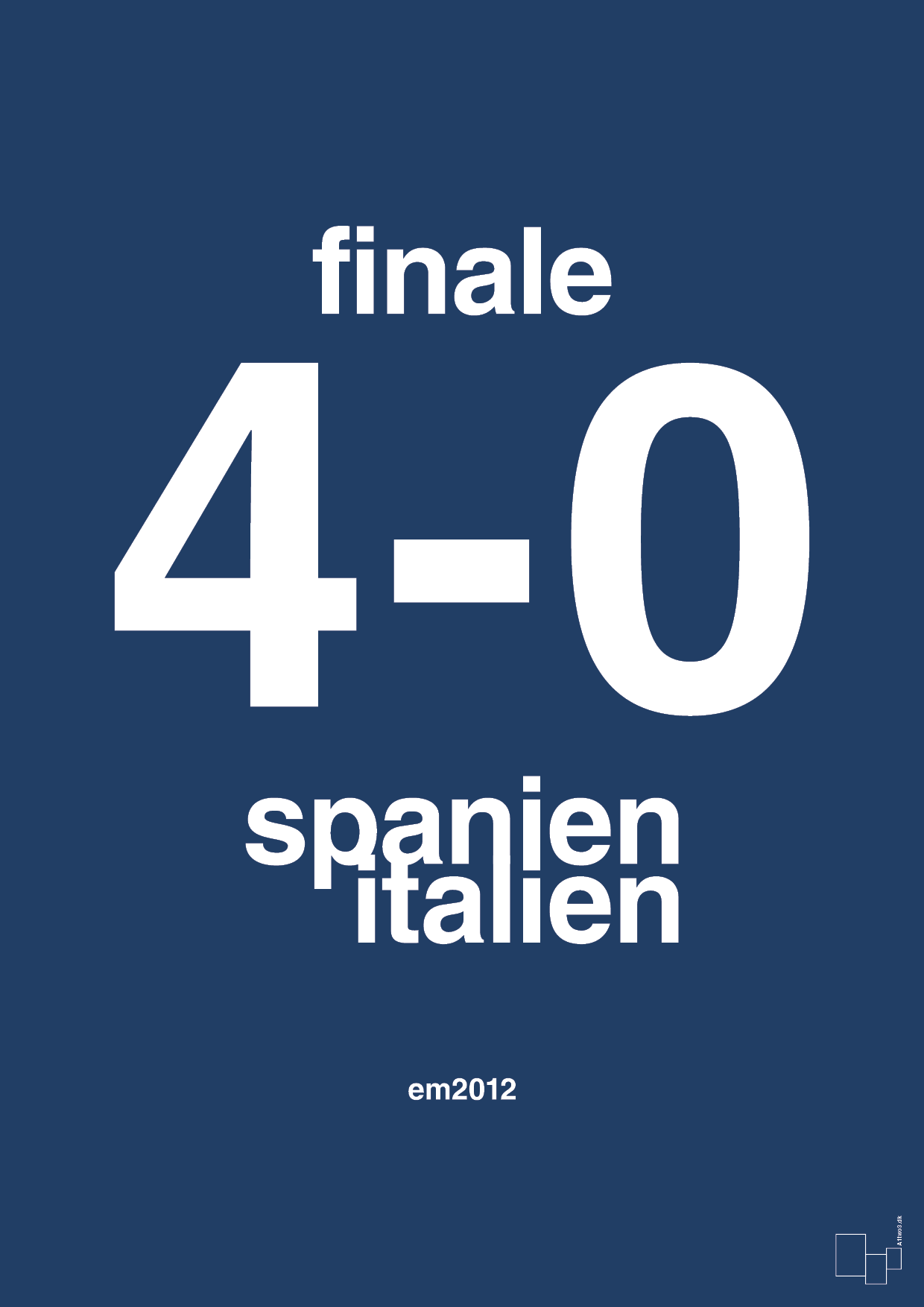 resultat for fodbold em finalen i 2012 - Plakat med Sport & Fritid i Lapis Blue