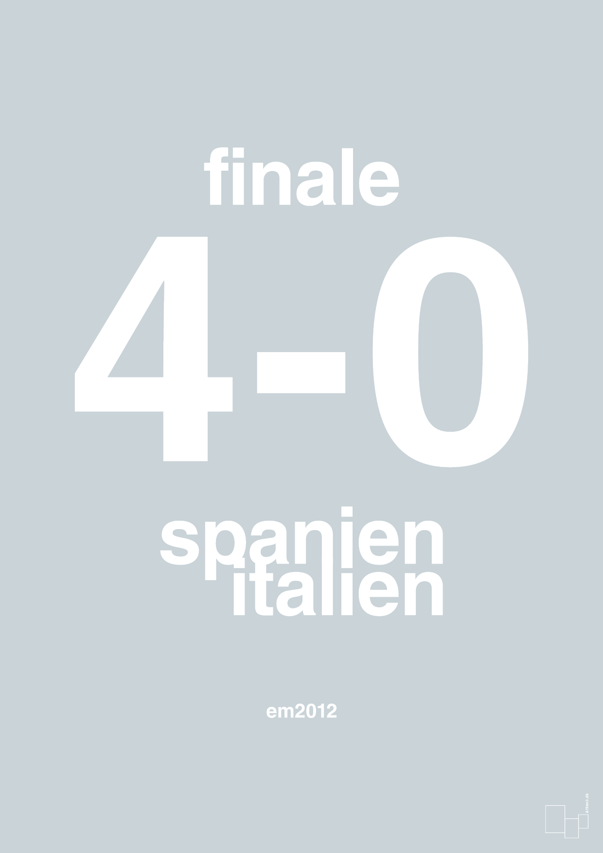 resultat for fodbold em finalen i 2012 - Plakat med Sport & Fritid i Light Drizzle