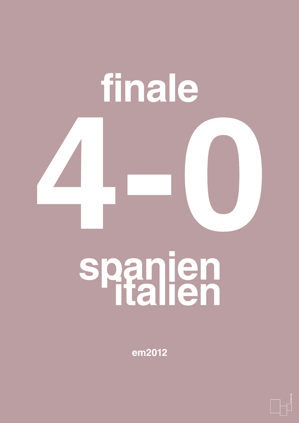 resultat for fodbold em finalen i 2012 - Plakat med Sport & Fritid i Light Rose