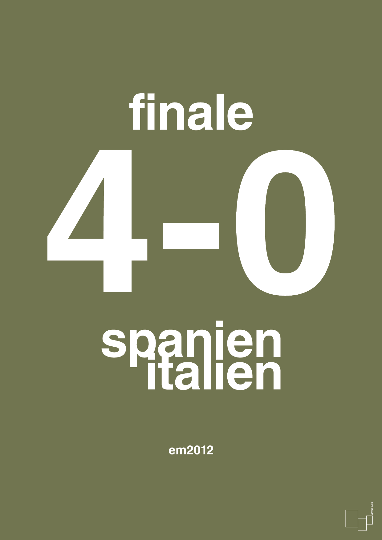 resultat for fodbold em finalen i 2012 - Plakat med Sport & Fritid i Secret Meadow