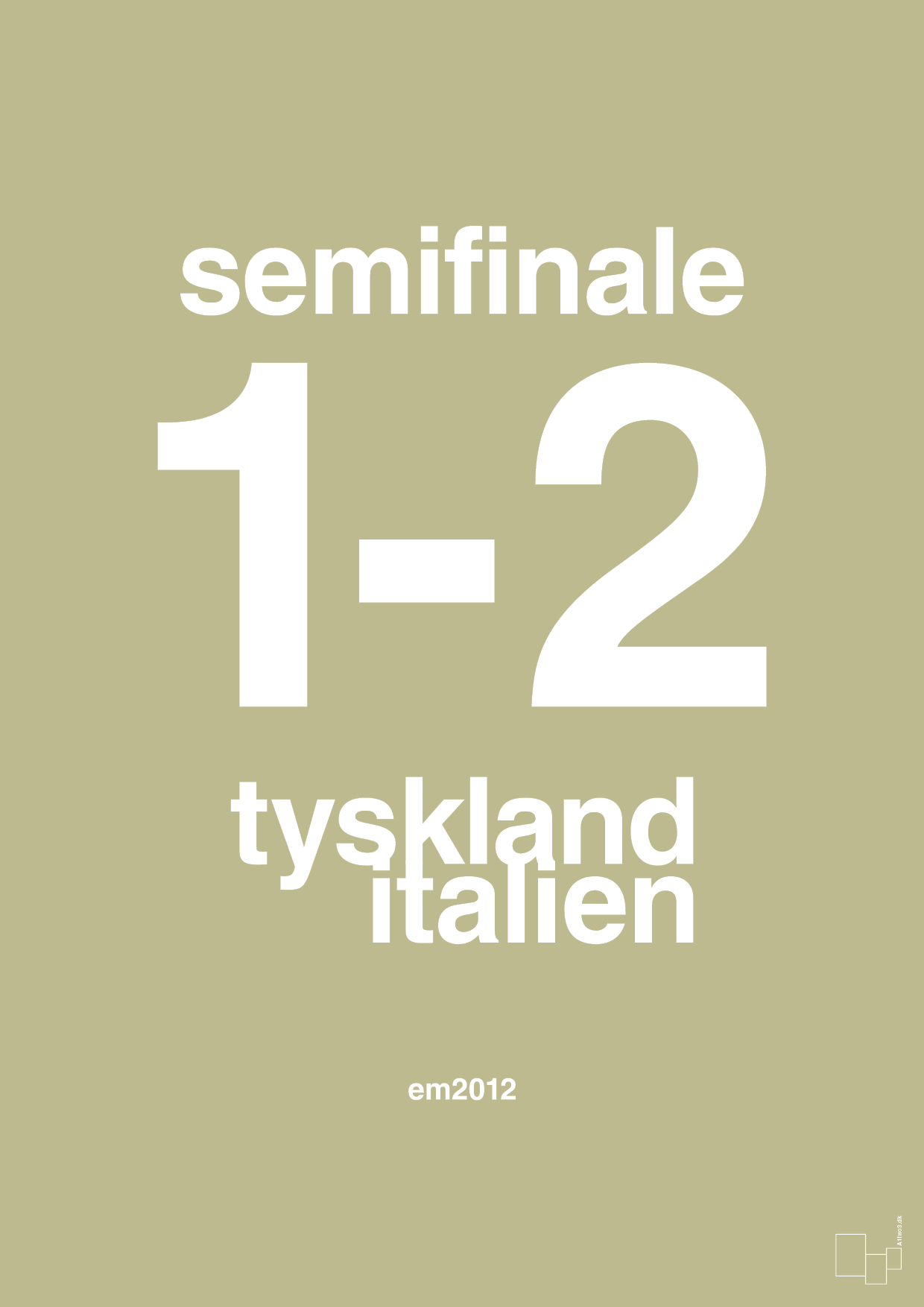 resultat for fodbold em semifinale A i 2012 - Plakat med Sport & Fritid i Back to Nature