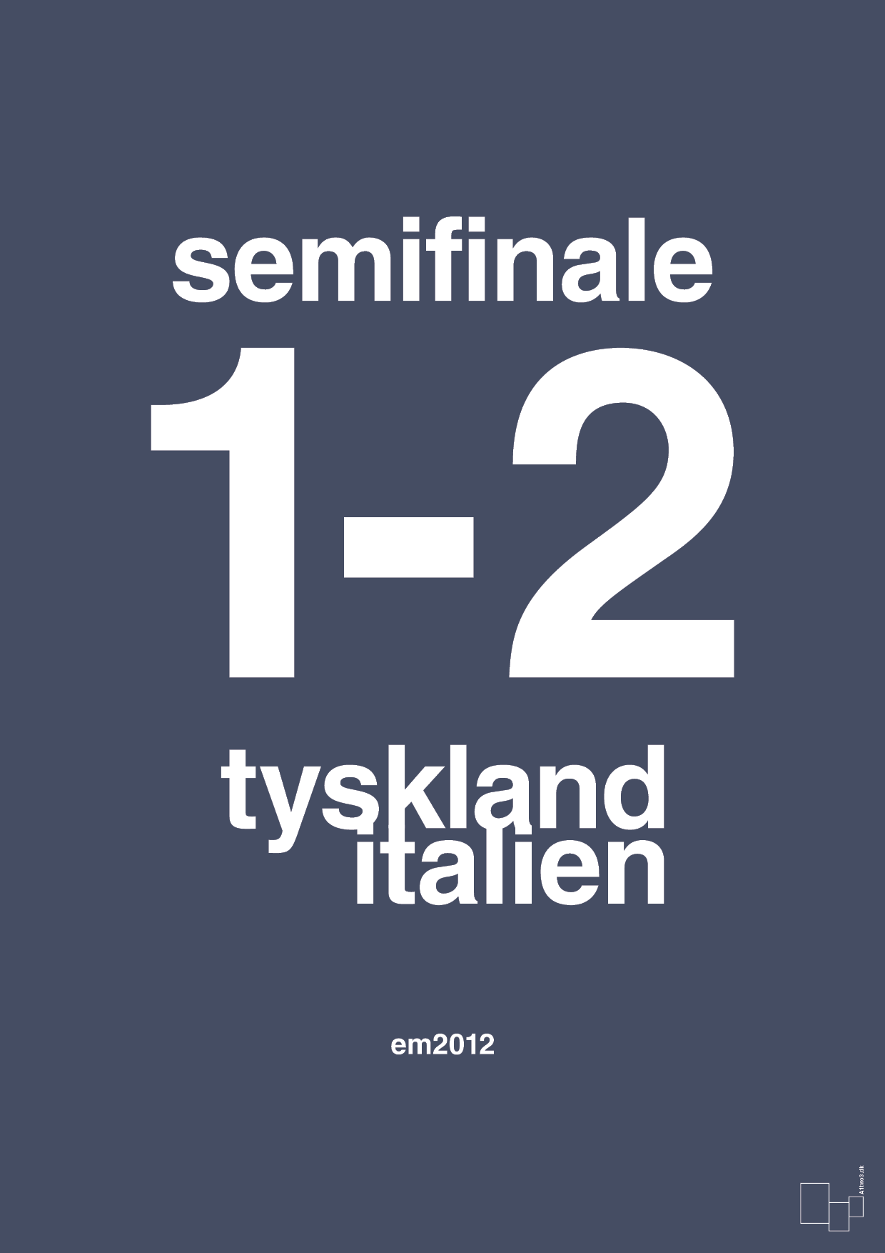 resultat for fodbold em semifinale A i 2012 - Plakat med Sport & Fritid i Petrol