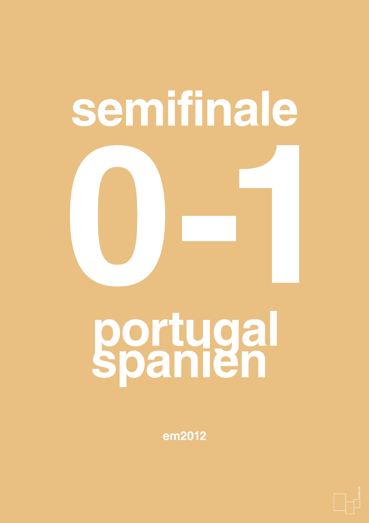 resultat for fodbold em semifinale B i 2012 - Plakat med Sport & Fritid i Charismatic