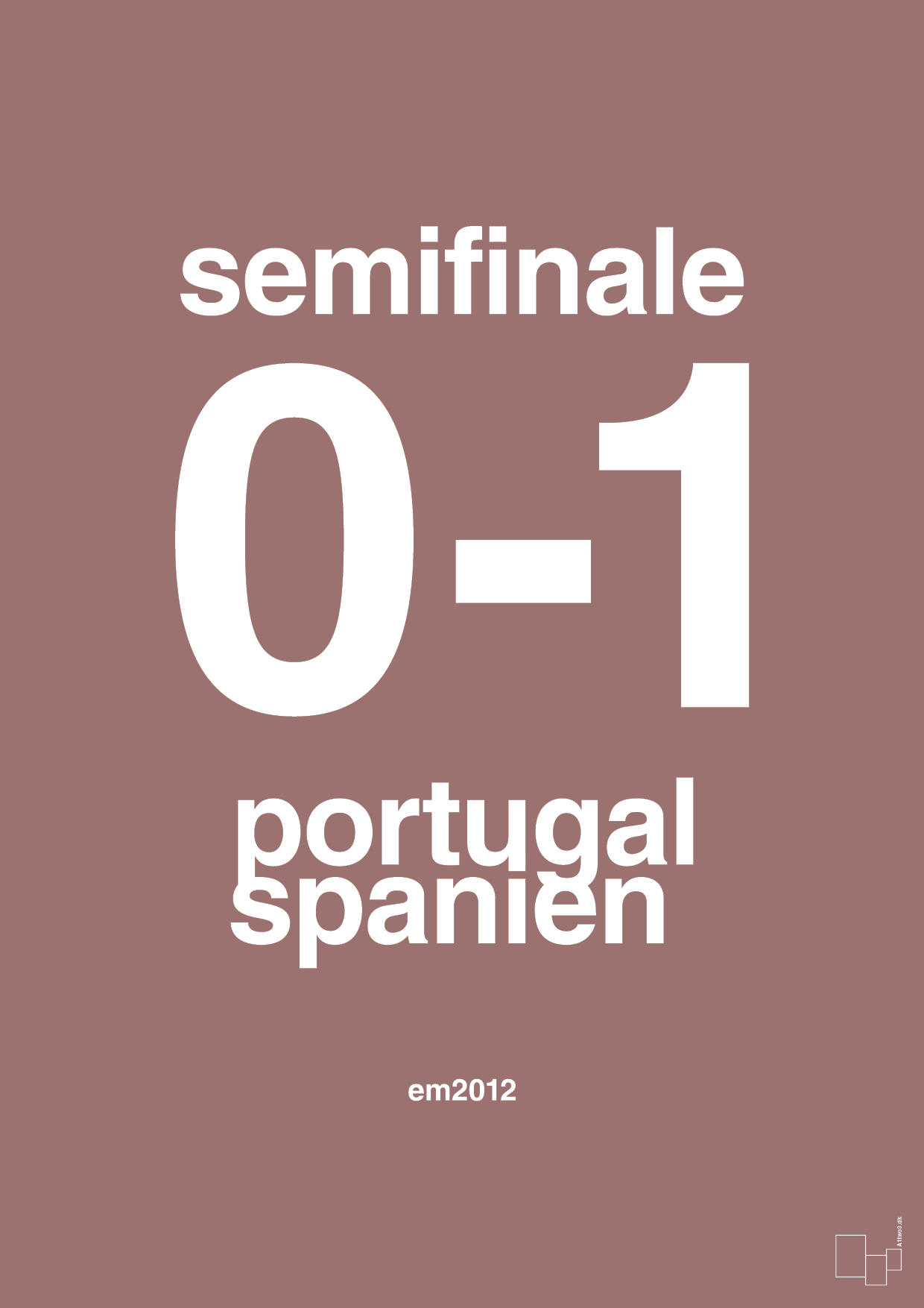 resultat for fodbold em semifinale B i 2012 - Plakat med Sport & Fritid i Plum