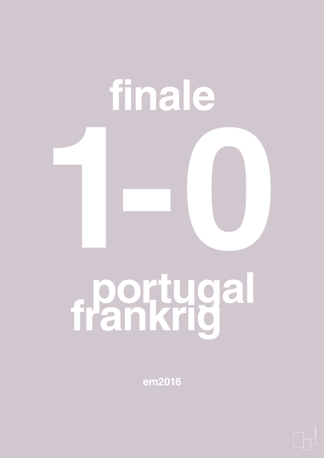 resultat for fodbold em finalen i 2016 - Plakat med Sport & Fritid i Dusty Lilac