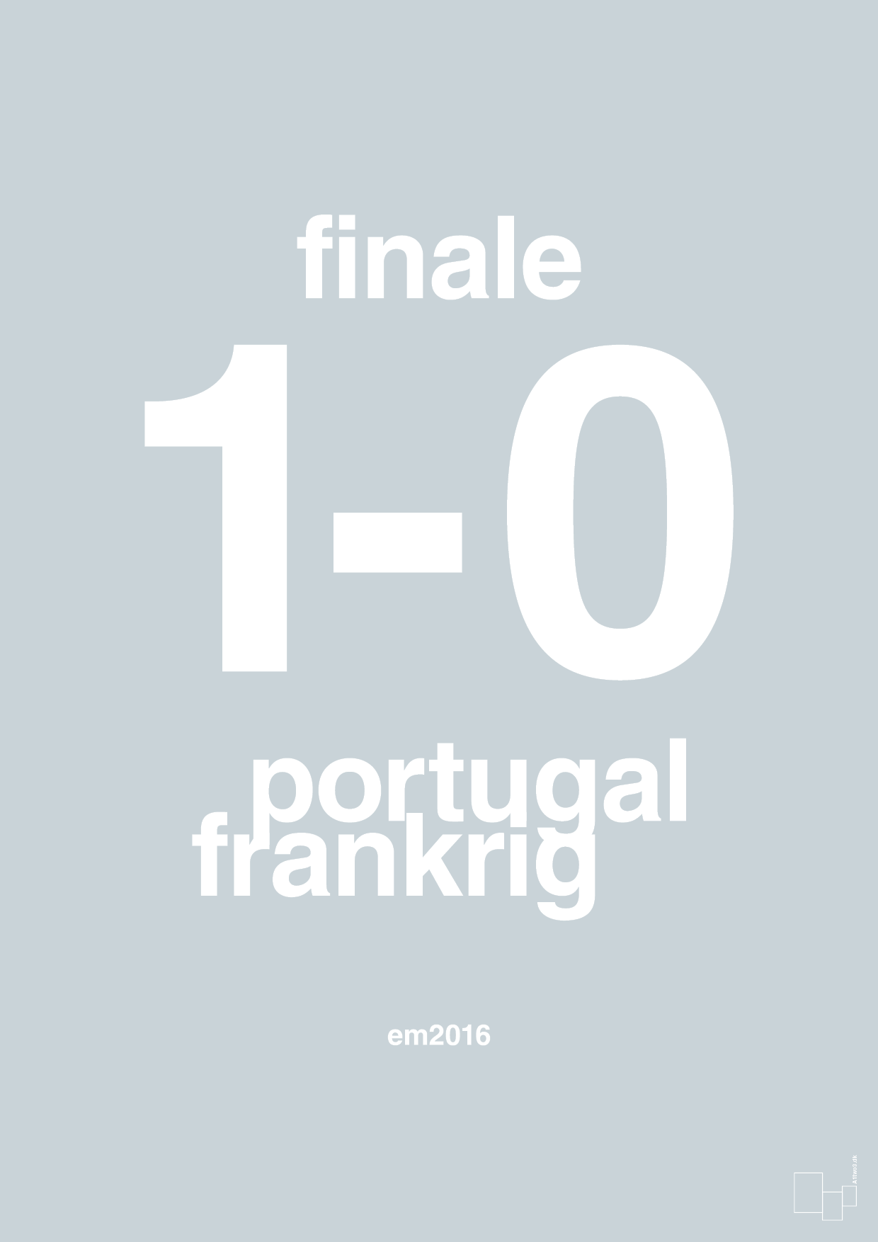 resultat for fodbold em finalen i 2016 - Plakat med Sport & Fritid i Light Drizzle