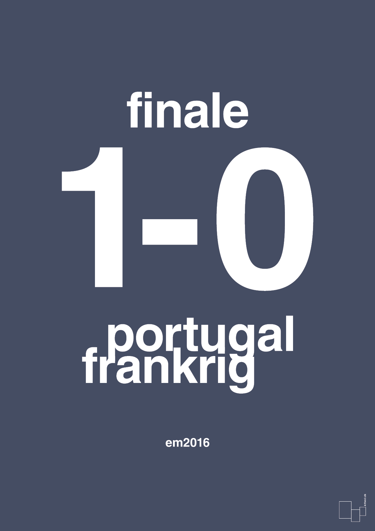 resultat for fodbold em finalen i 2016 - Plakat med Sport & Fritid i Petrol