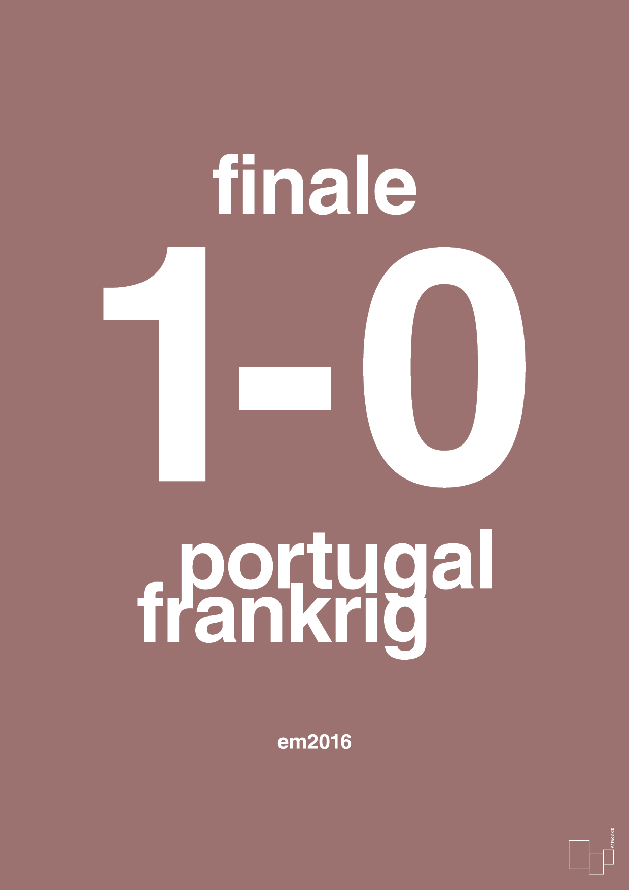 resultat for fodbold em finalen i 2016 - Plakat med Sport & Fritid i Plum