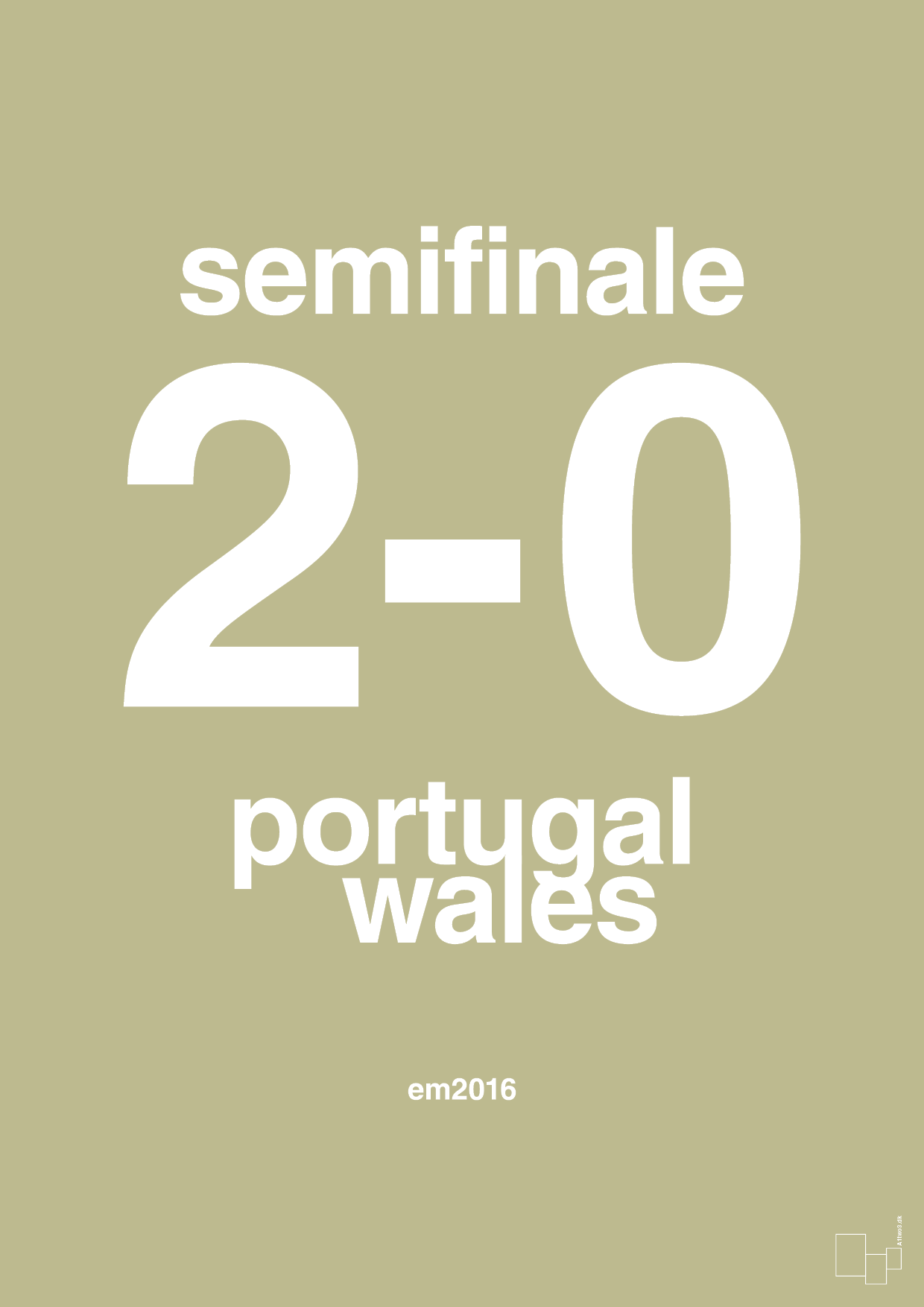 resultat for fodbold em semifinale B i 2016 - Plakat med Sport & Fritid i Back to Nature