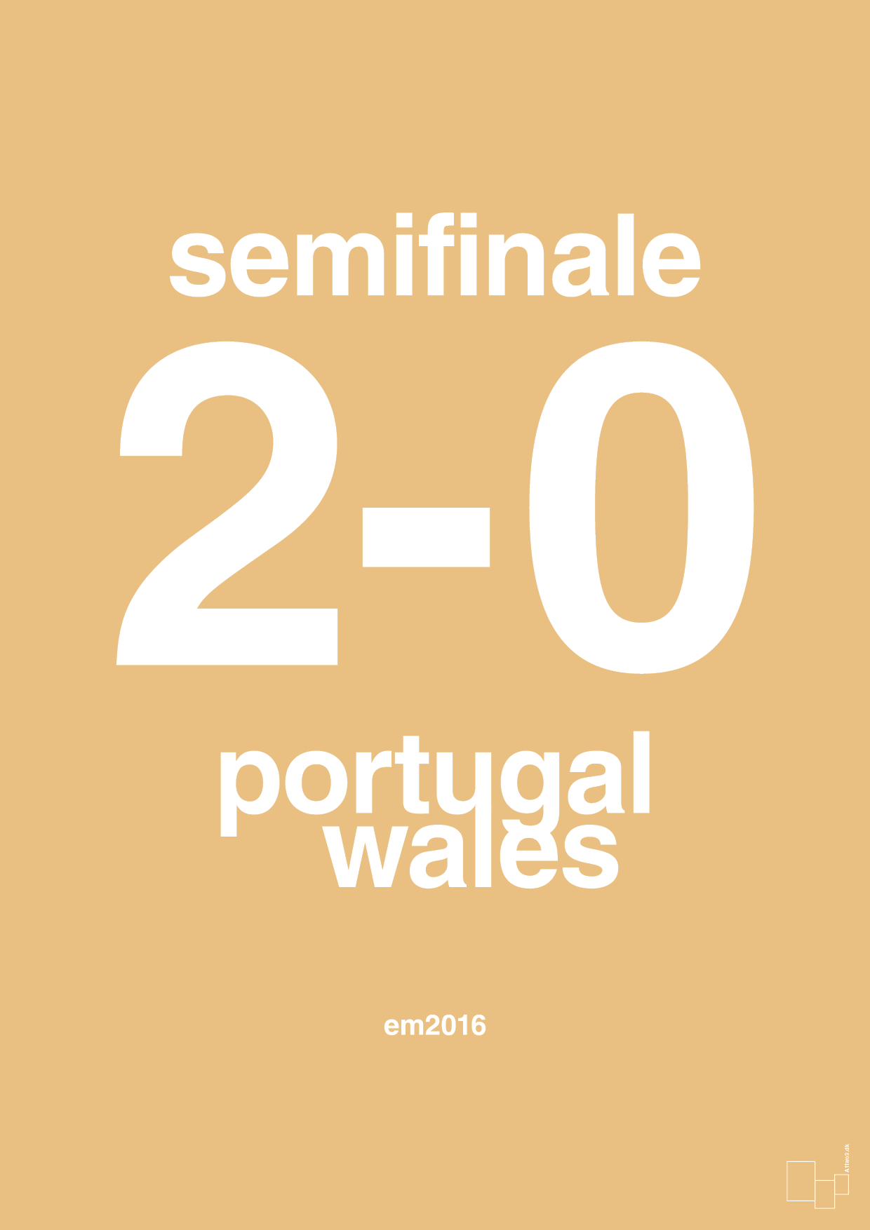 resultat for fodbold em semifinale B i 2016 - Plakat med Sport & Fritid i Charismatic