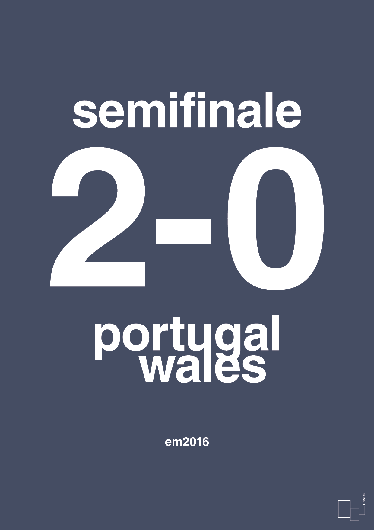 resultat for fodbold em semifinale B i 2016 - Plakat med Sport & Fritid i Petrol