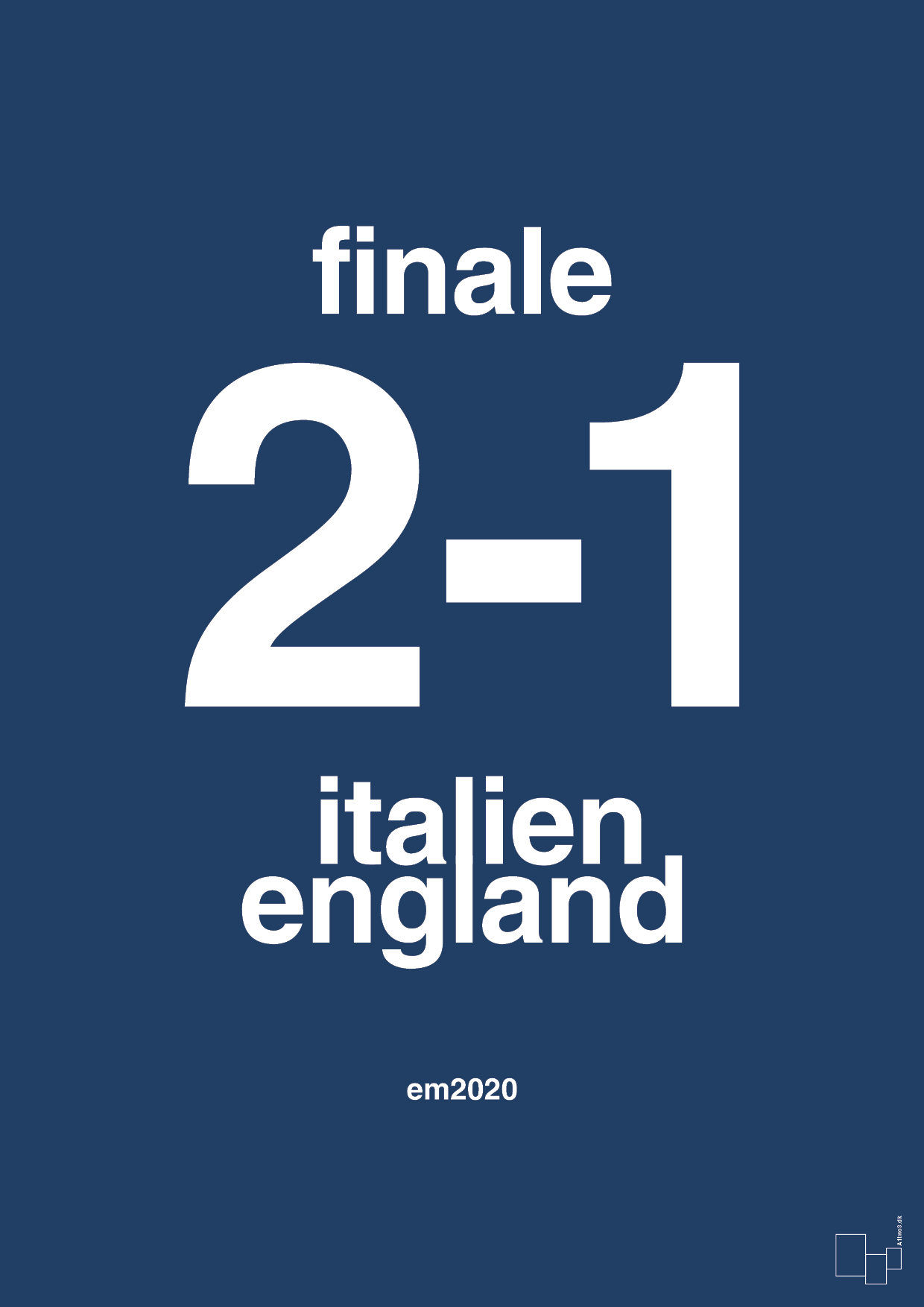 resultat for fodbold em finalen i 2020 - Plakat med Sport & Fritid i Lapis Blue