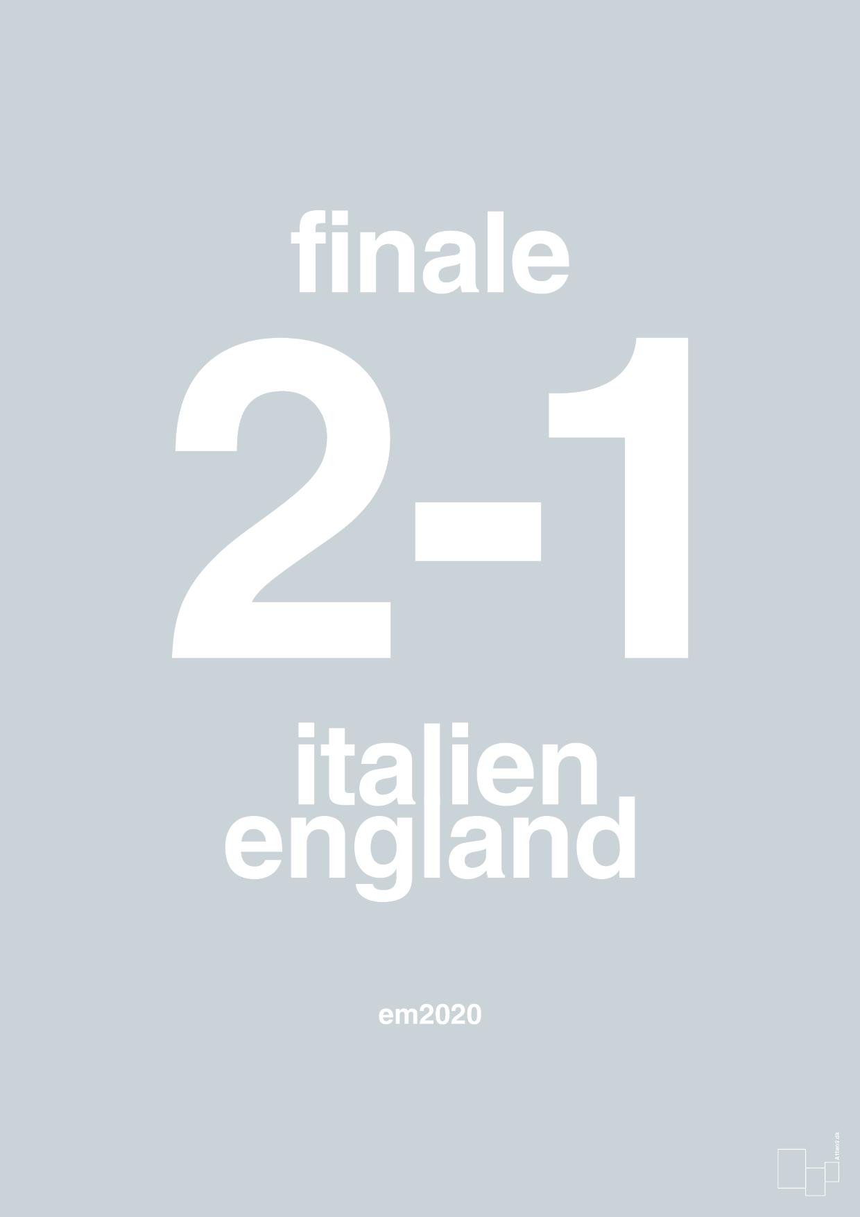 resultat for fodbold em finalen i 2020 - Plakat med Sport & Fritid i Light Drizzle