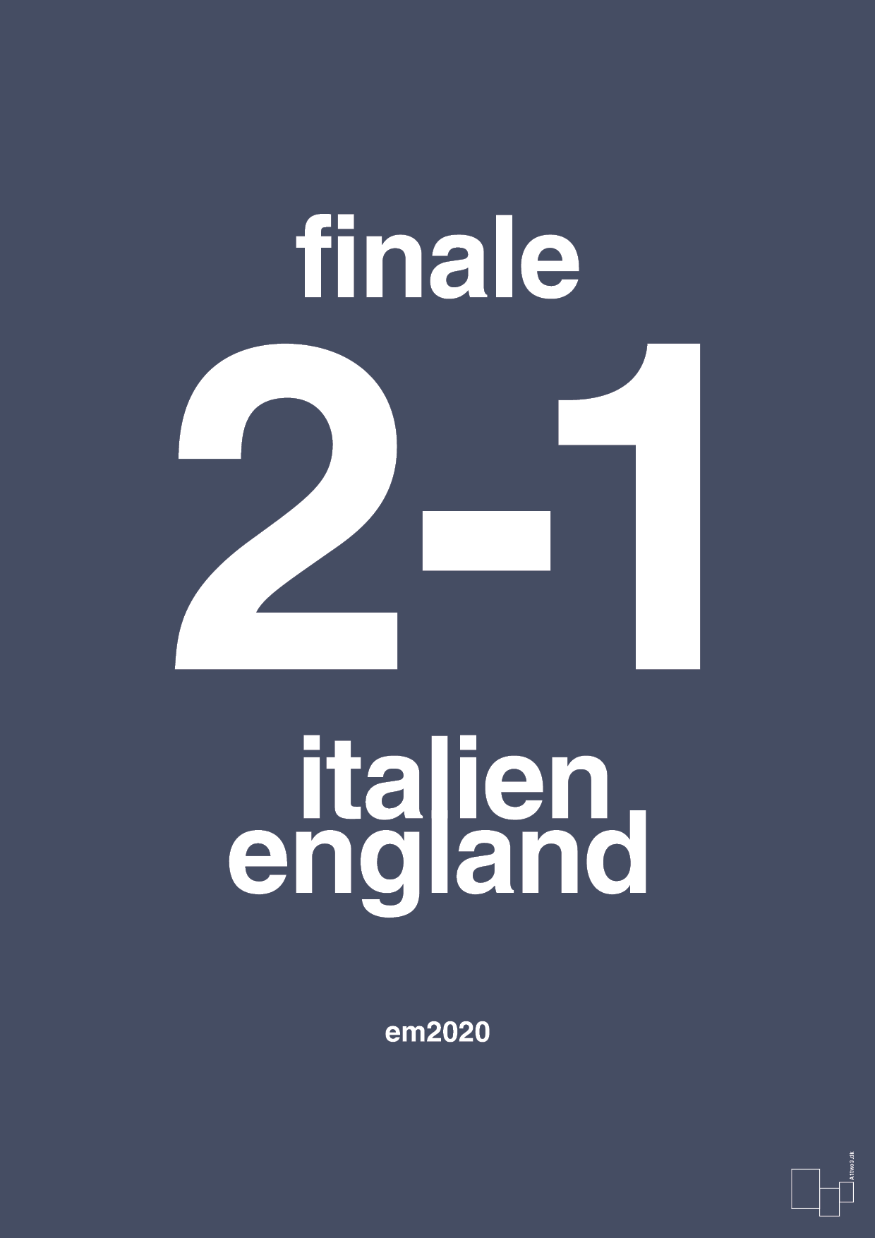 resultat for fodbold em finalen i 2020 - Plakat med Sport & Fritid i Petrol