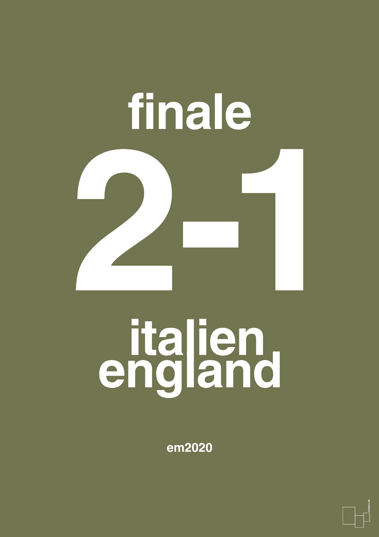 resultat for fodbold em finalen i 2020 - Plakat med Sport & Fritid i Secret Meadow