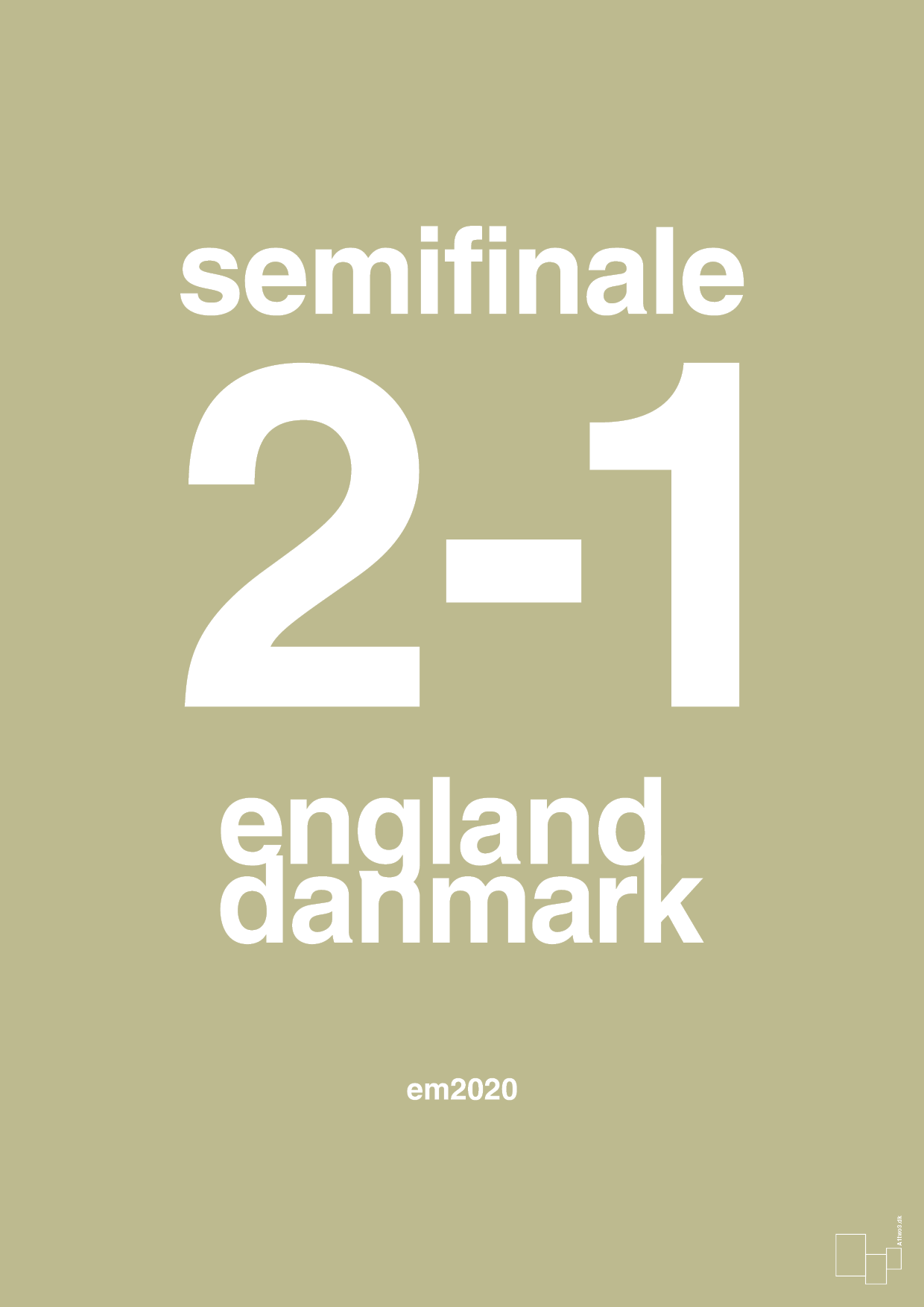 resultat for fodbold em semifinale A i 2020 - Plakat med Sport & Fritid i Back to Nature